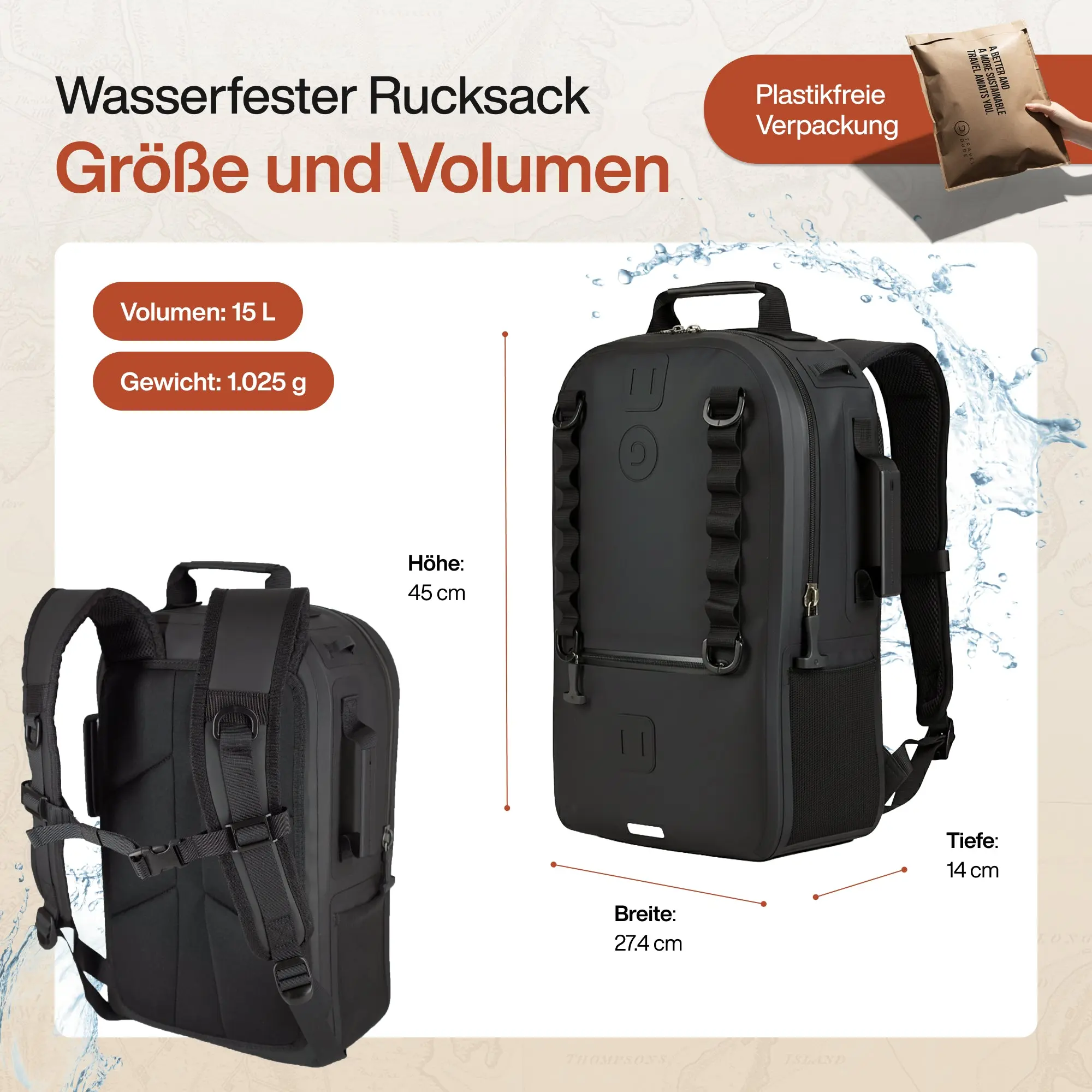 Waterproof Backpack 15L - Image 9
